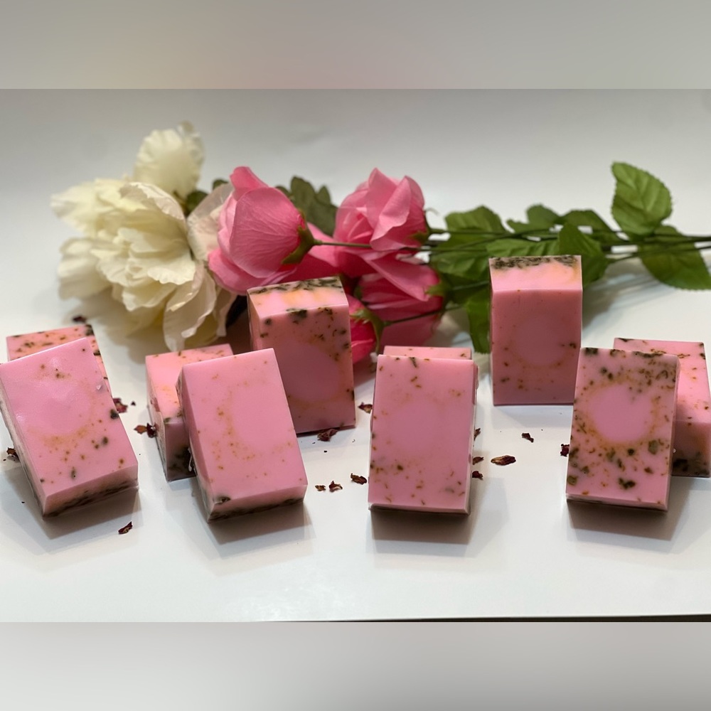 Rose bay with real rose petals.